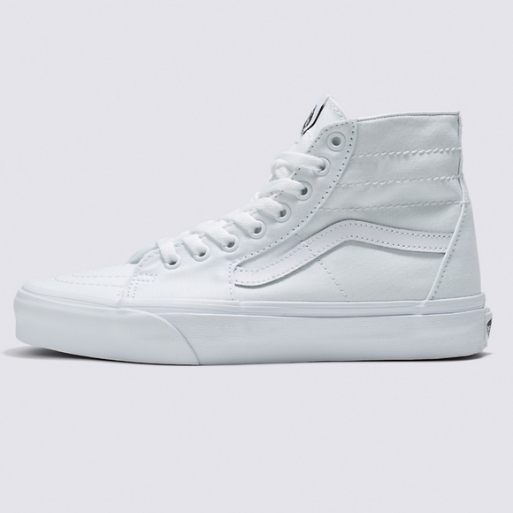 Vans Sk8-Hi Tapered Canvas Shoe True White B6/W7.5 - Picture 2 of 11